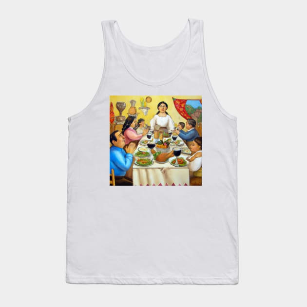 Pueblo Thanksgiving Meal Tank Top by JohnCorney